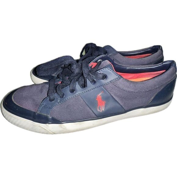 Polo Ralph Lauren Ian canvas‎ Low Top Sneaker Men’s Size 13 - Picture 1 of 6